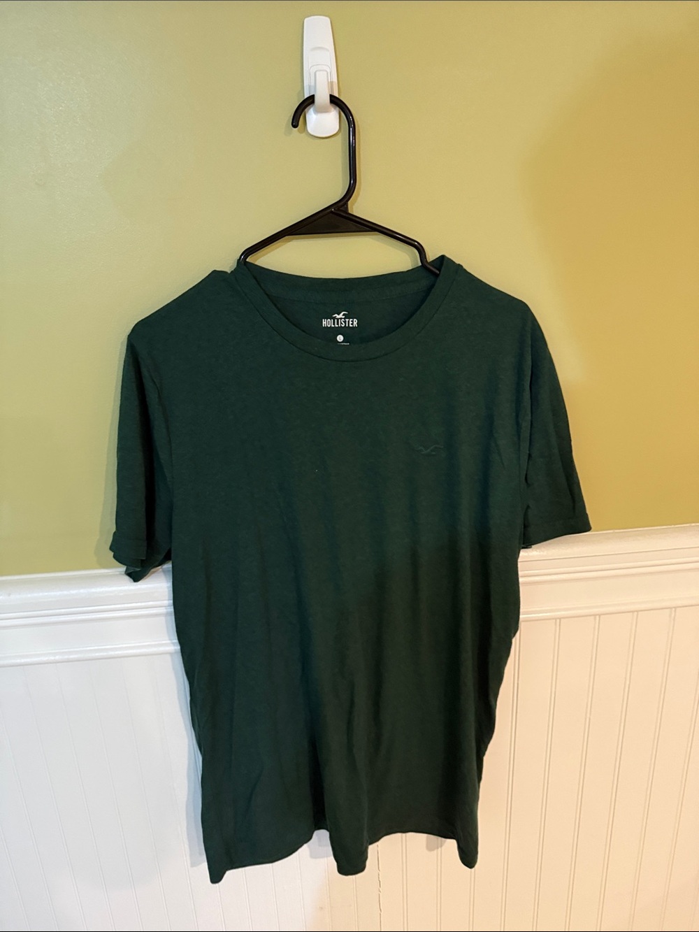 Hollister Men's Size L Forest Green Short Sleeve Crewneck Tee